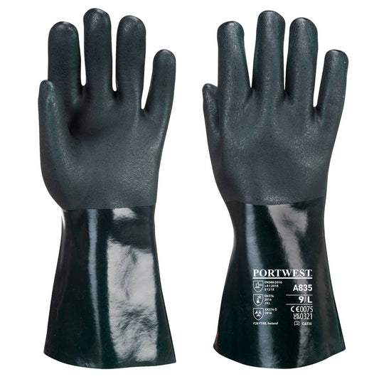 Portwest Double Dipped PVC Gauntlet 35cm (A835) - Clearance