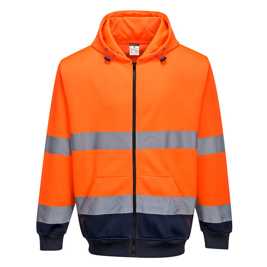Portwest Hi-Vis Two-Tone Zipped Hoody (B317)