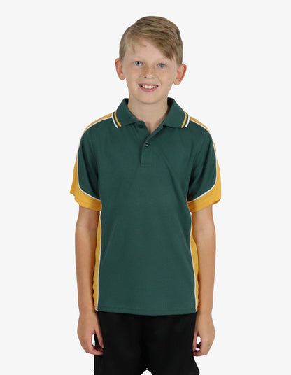 Be Seen Kids Polo Shirt With Striped Collar (BSP16K)-Clearance