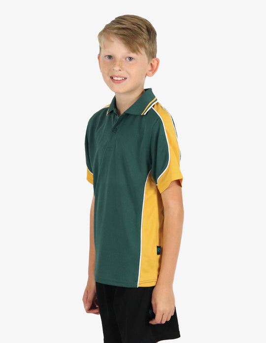 Be Seen Kids Polo Shirt With Striped Collar (BSP16K)-Clearance