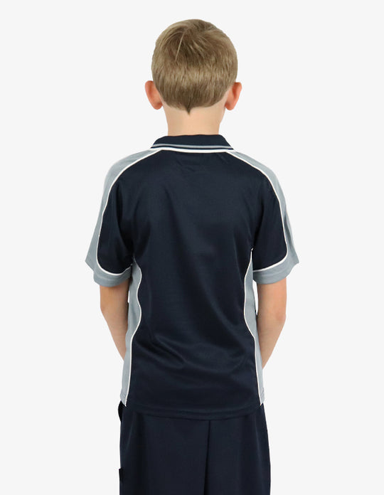 Be Seen Kids Polo Shirt With Striped Collar (BSP16K)-Clearance