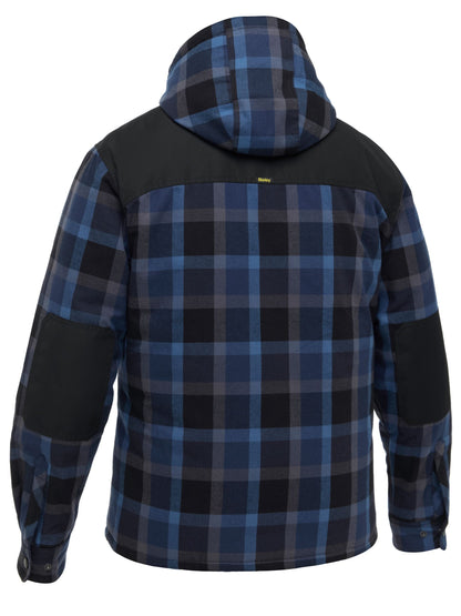 Bisley Contrast Check Zip Front Hoodie (BJ6703)