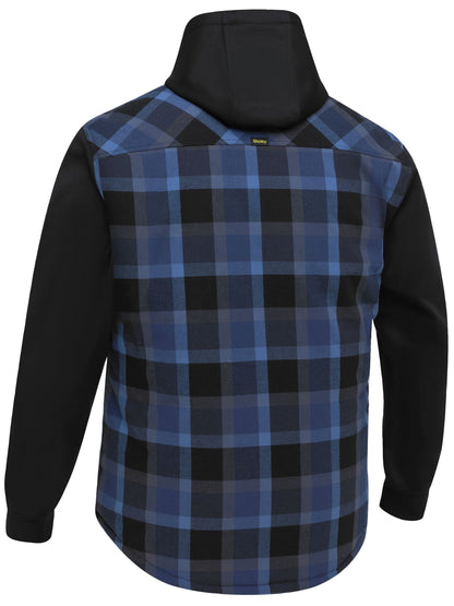 Bisley Contrast Check Hooded Shirt (BJ6708)