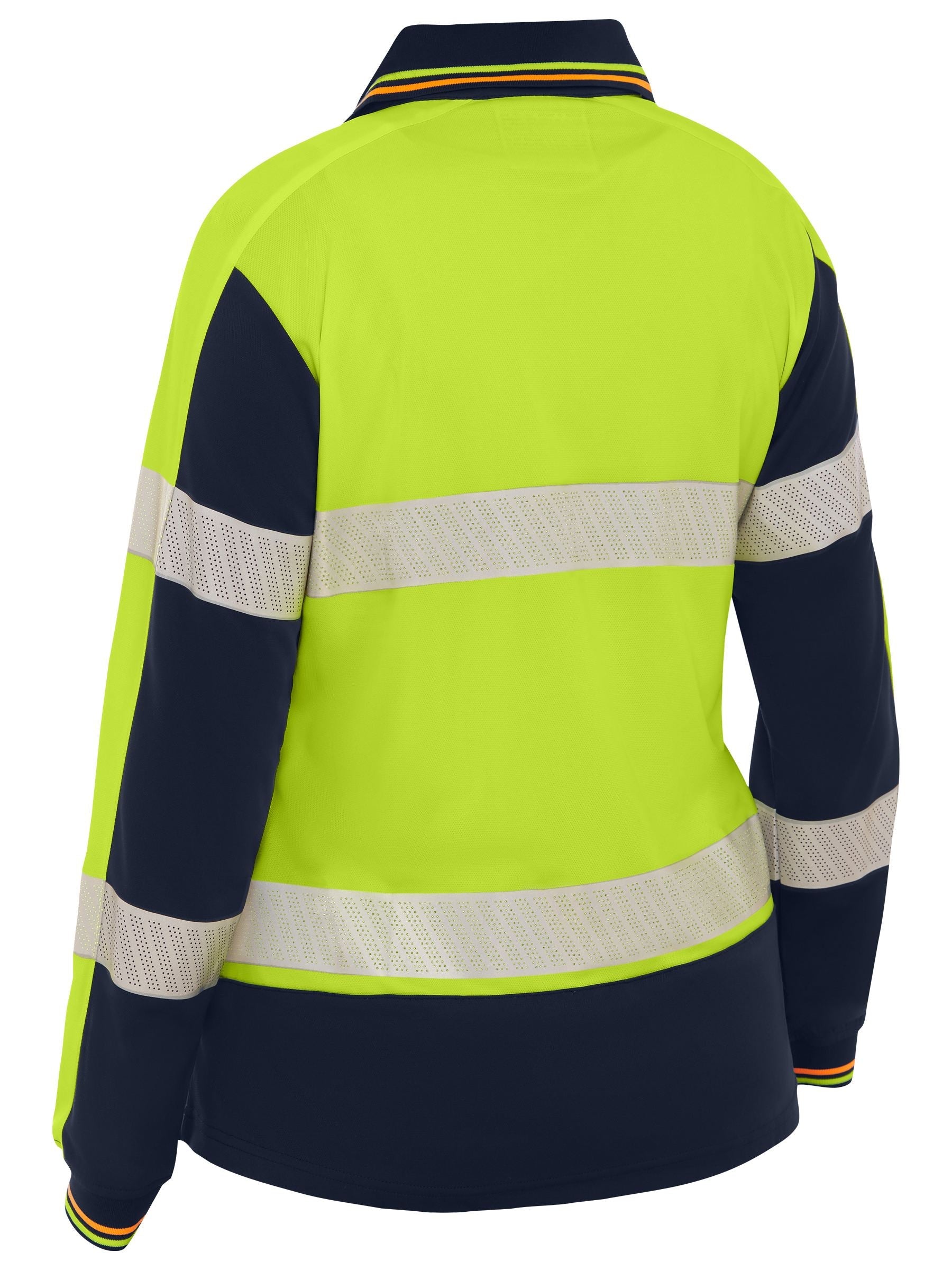 Bisley Women's Taped Hi Vis Recycled V-Neck Maternity Polo (BKLM6225T)