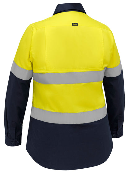 Bisley Industrial Women's Taped Hi Vis Cool Lightweight Vented Shirt (BL6390T)
