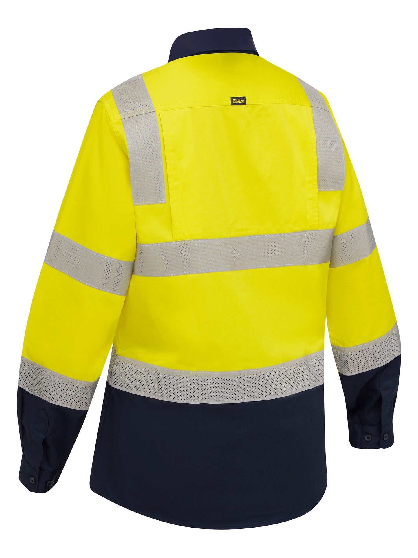 Bisley Women's Taped Biomotion Hi Vis Cool Lightweight Vented Shirt (BL6396T)