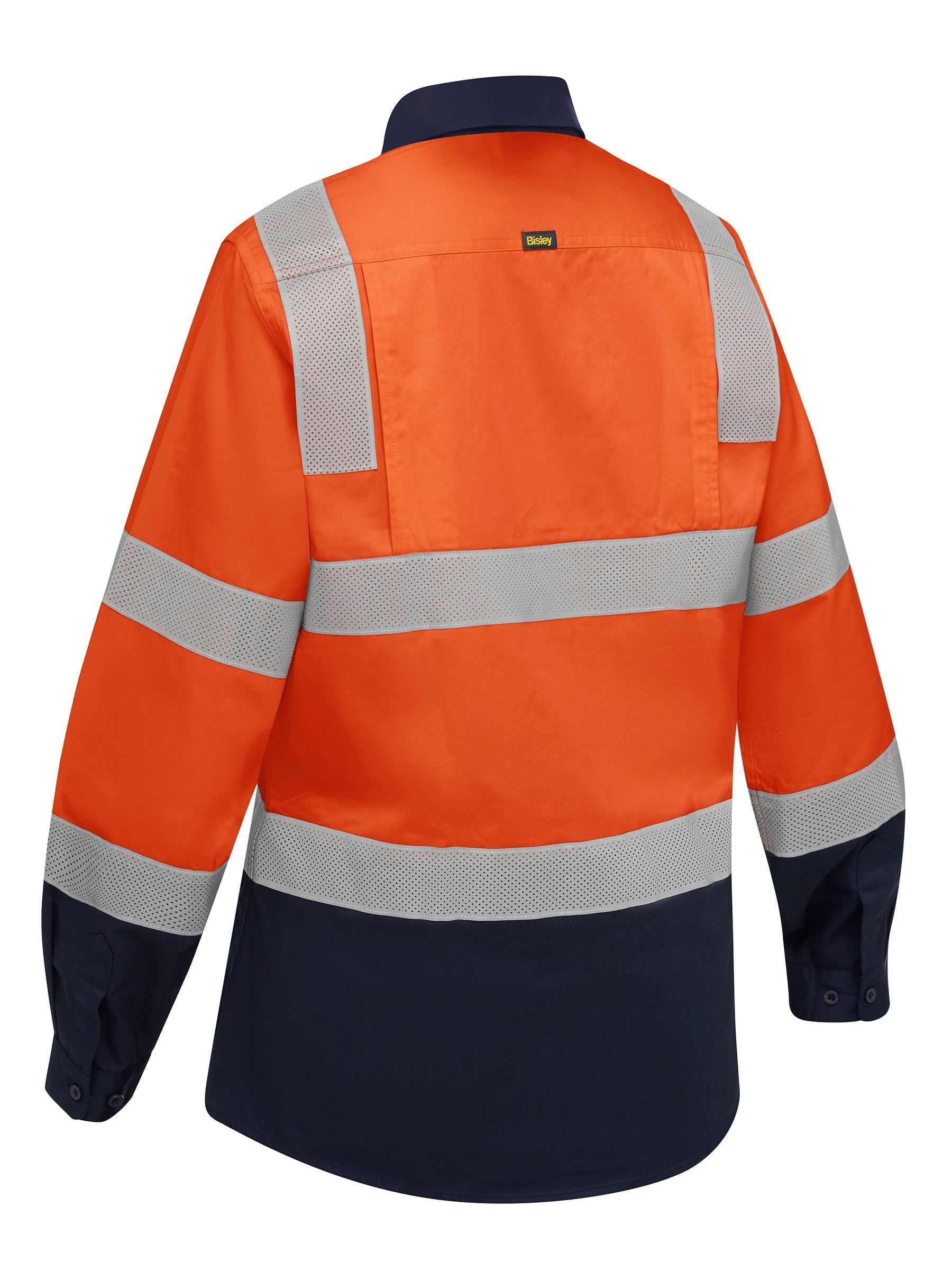 Bisley Women's Taped Biomotion Hi Vis Cool Lightweight Vented Shirt (BL6396T)