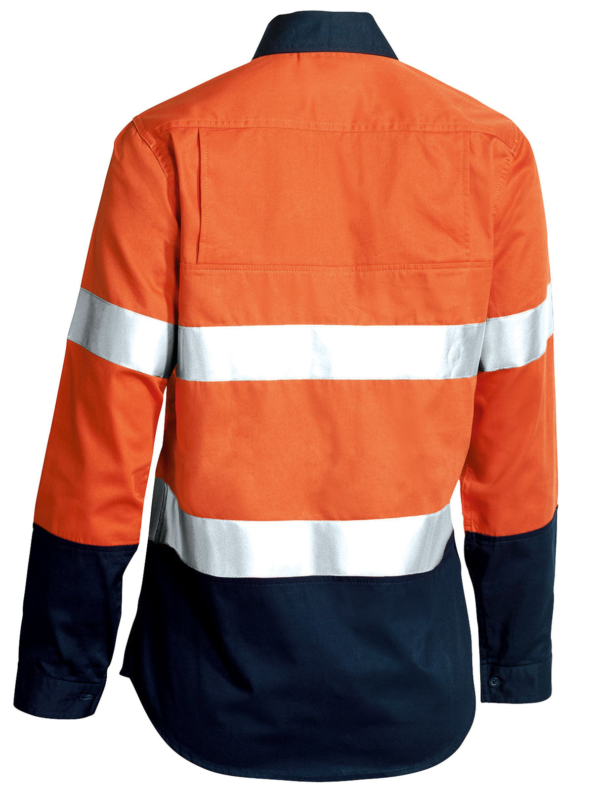 Bisley Womens 3M Taped Two Tone Hi Vis Cool Lightweight Shirt - Long Sleeve (BL6896)