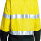 Bisley Womens 3M Taped Two Tone Hi Vis Cool Lightweight Shirt - Long Sleeve (BL6896)