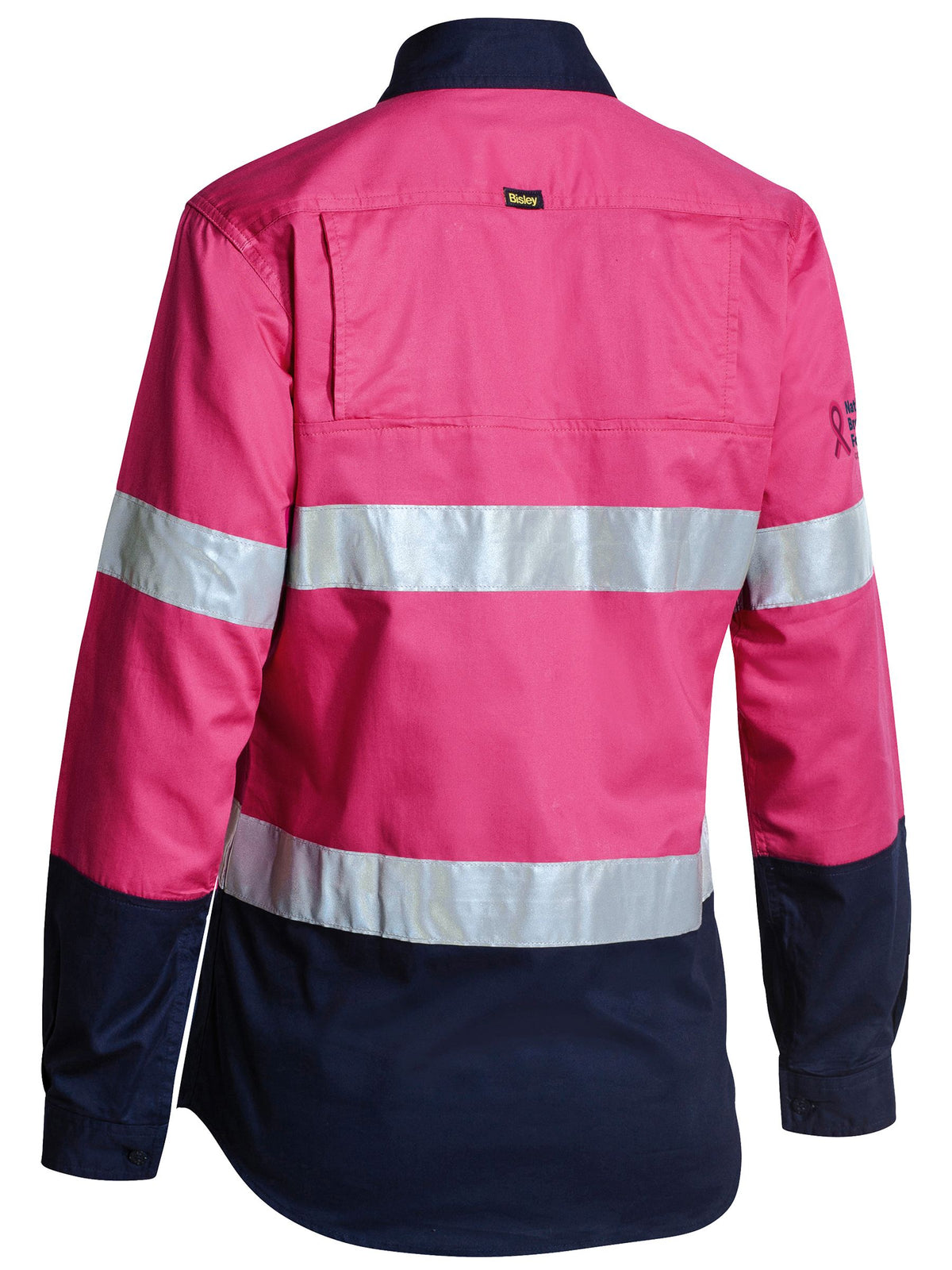 Bisley Womens 3M Taped Two Tone Hi Vis Cool Lightweight Shirt - Long Sleeve (BL6896)
