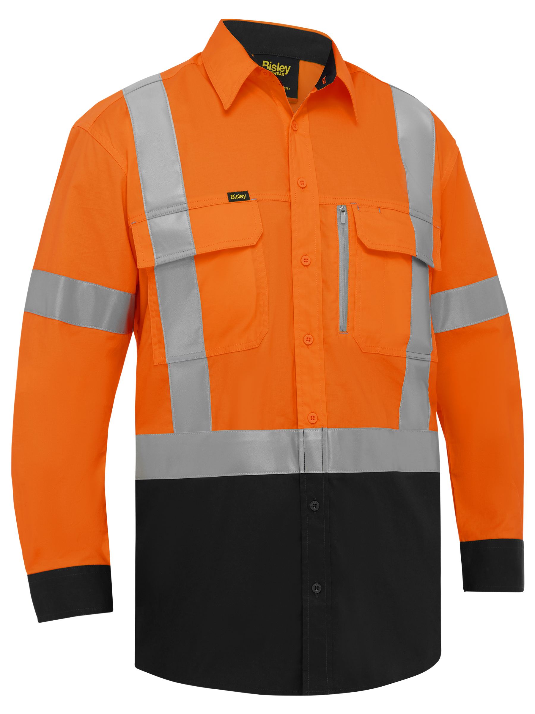 Bisley X Taped Hi Vis Stretch Cotton Shirt (BS6176XT)