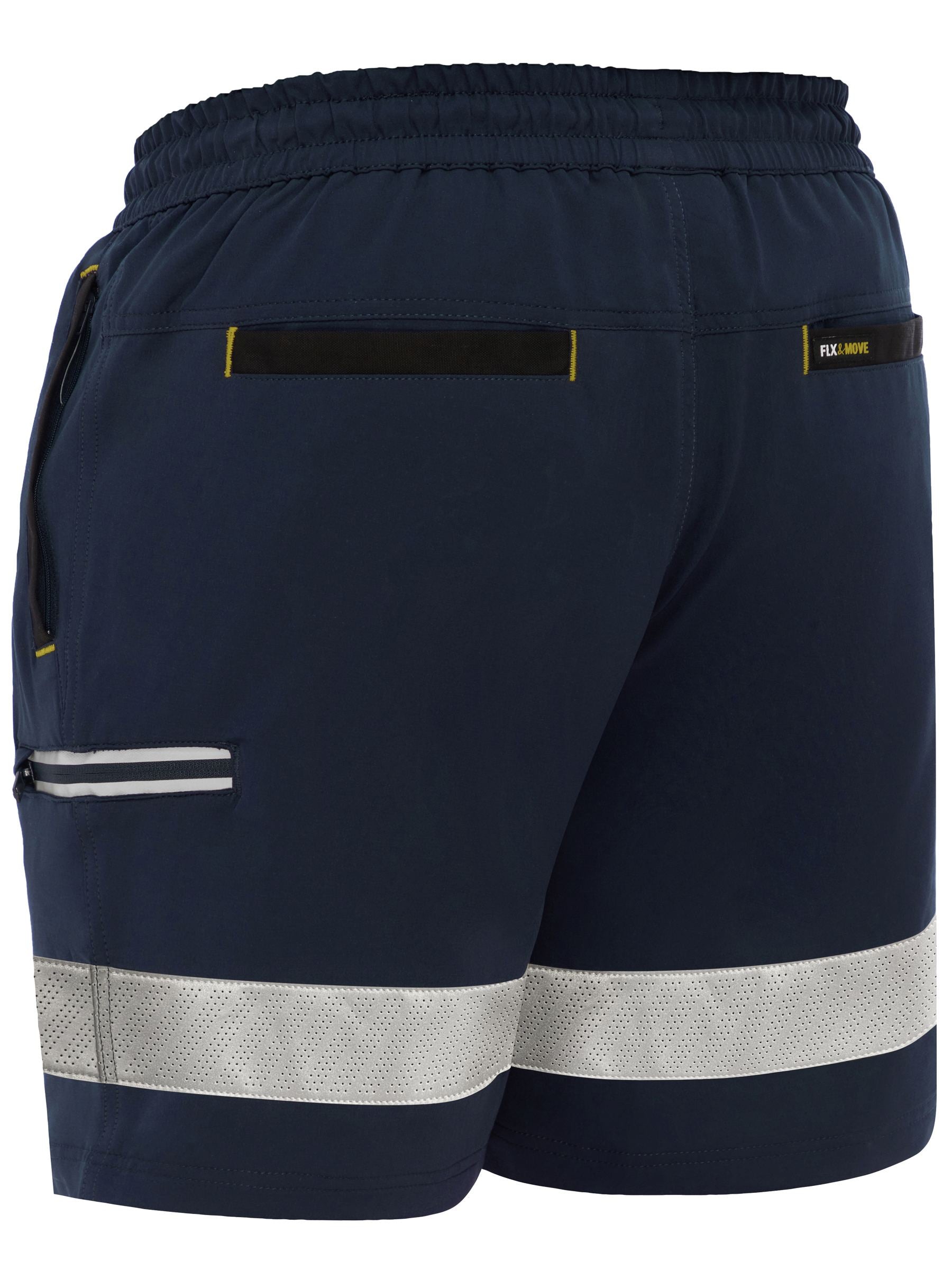 Bisley Flx & Move Taped 4-Way Stretch Elastic Waist Cargo Short (BSHC1333T)