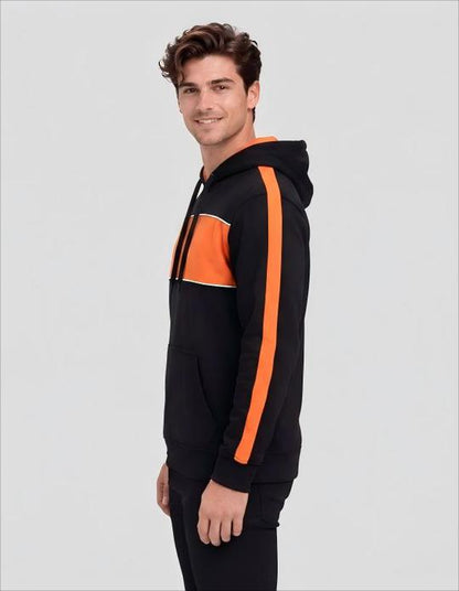 Be Seen Adults Three Toned Hoodie With Contrast (BSHD11)