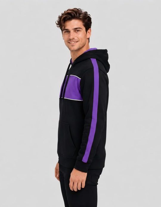 Be Seen Adults Three Toned Hoodie With Contrast (BSHD11)