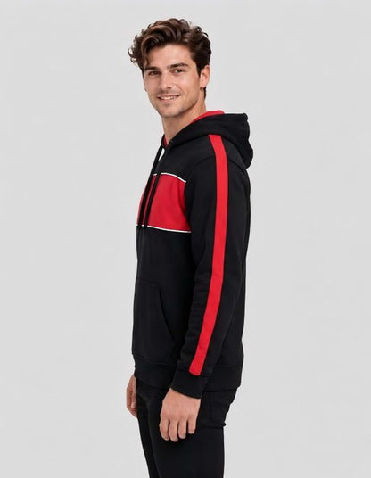 Be Seen Adults Three Toned Hoodie With Contrast (BSHD11)