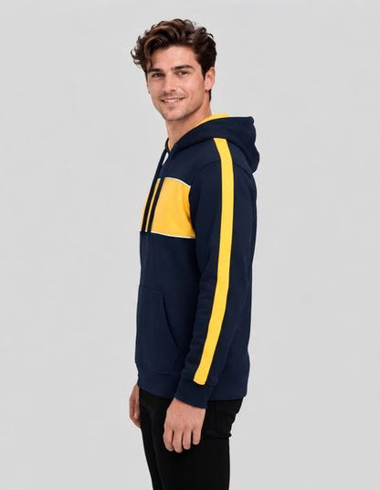 Be Seen Adults Three Toned Hoodie With Contrast (BSHD11)