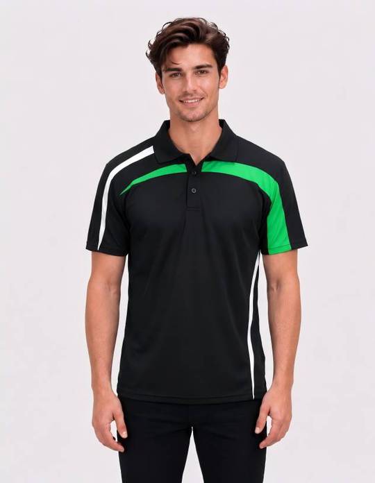 Be Seen Adults Polo Shirt With Contrast Side And Shoulder Panel (BSP2014)