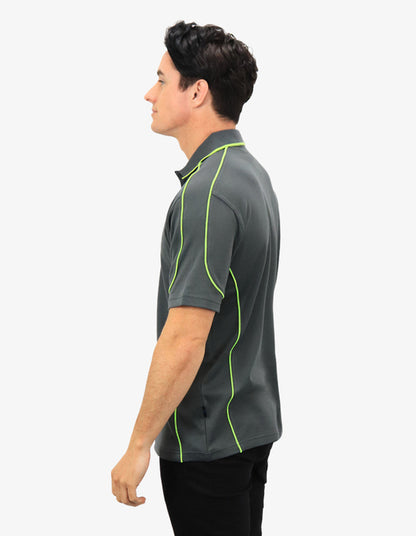 Be Seen Men's Polo Shirt With Contrast Piping (BSP09)