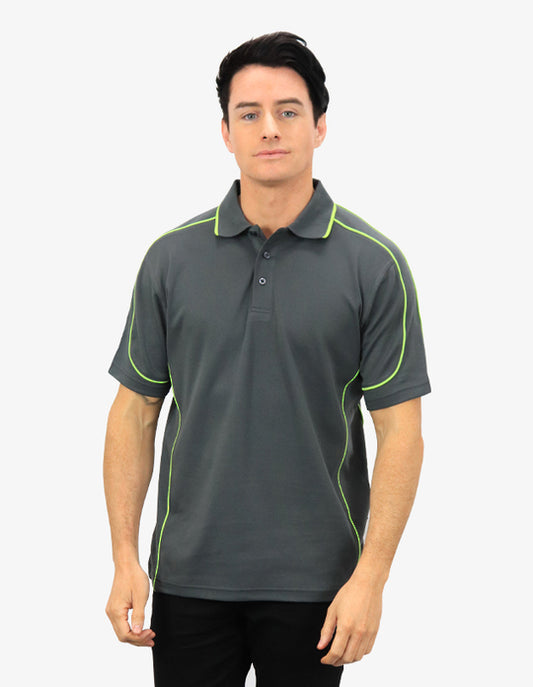 Be Seen Men's Polo Shirt With Contrast Piping (BSP09)