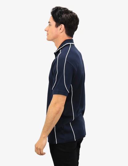 Be Seen Men's Polo Shirt With Contrast Piping (BSP09)