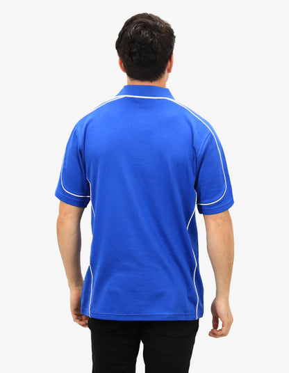 Be Seen Men's Polo Shirt With Contrast Piping (BSP09)