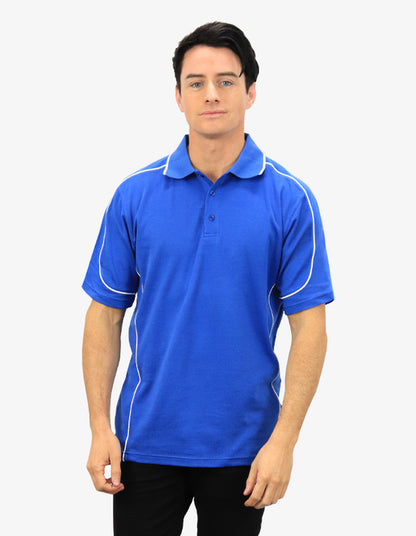 Be Seen Men's Polo Shirt With Contrast Piping (BSP09)