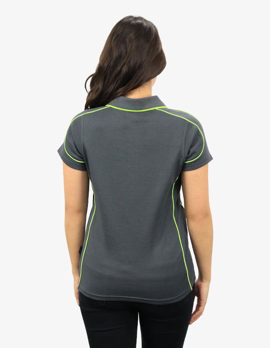 Be Seen Ladies Polo Shirt With Contrast Piping (BSP09L)