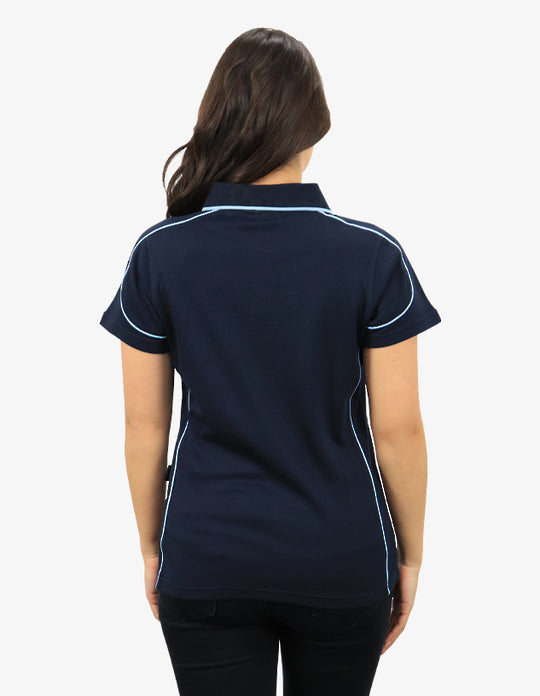 Be Seen Ladies Polo Shirt With Contrast Piping (BSP09L)