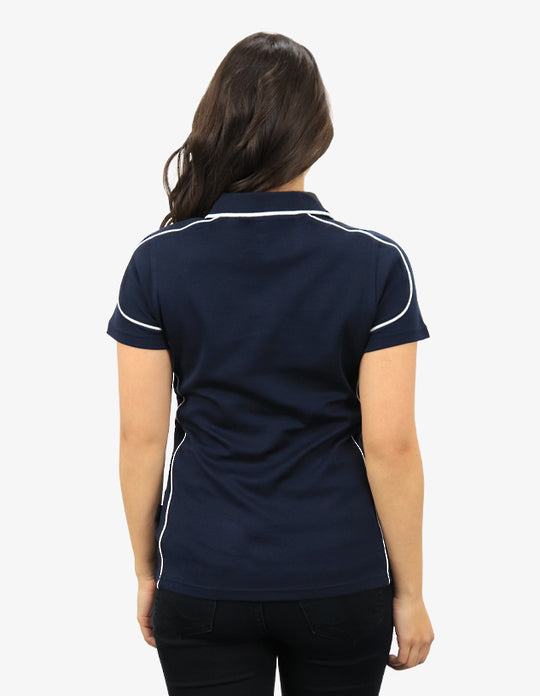 Be Seen Ladies Polo Shirt With Contrast Piping (BSP09L)