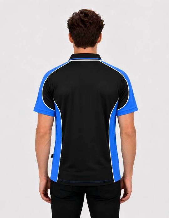 Be Seen Men's Polo Shirt With Striped Collar (BSP15)
