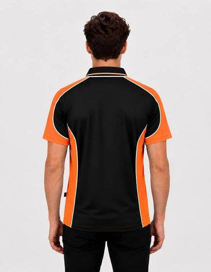 Be Seen Men's Polo Shirt With Striped Collar (BSP15)