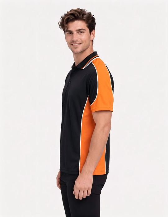 Be Seen Men's Polo Shirt With Striped Collar (BSP15)