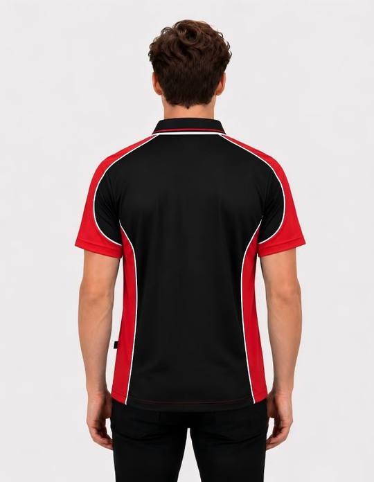 Be Seen Men's Polo Shirt With Striped Collar (BSP15)