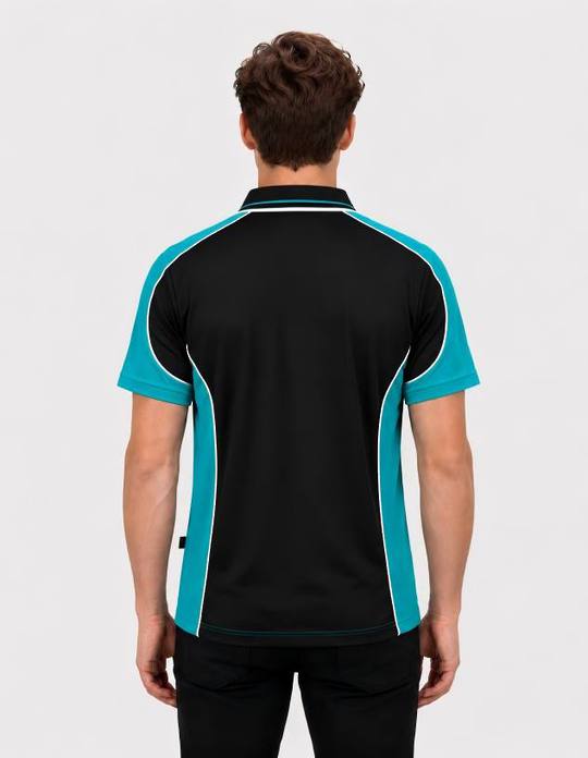 Be Seen Men's Polo Shirt With Striped Collar (BSP15)