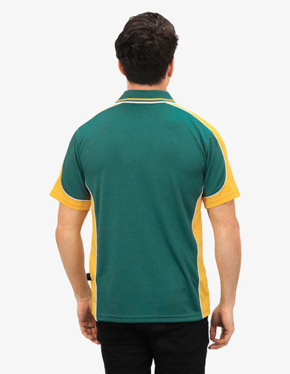 Be Seen Men's Polo Shirt With Striped Collar (BSP15)