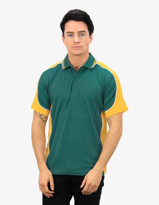 Be Seen Men's Polo Shirt With Striped Collar (BSP15)