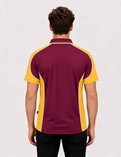 Be Seen Men's Polo Shirt With Striped Collar (BSP15)