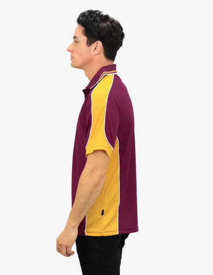 Be Seen Men's Polo Shirt With Striped Collar (BSP15)