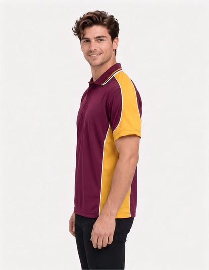 Be Seen Men's Polo Shirt With Striped Collar (BSP15)