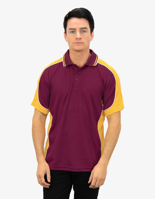 Be Seen Men's Polo Shirt With Striped Collar (BSP15)