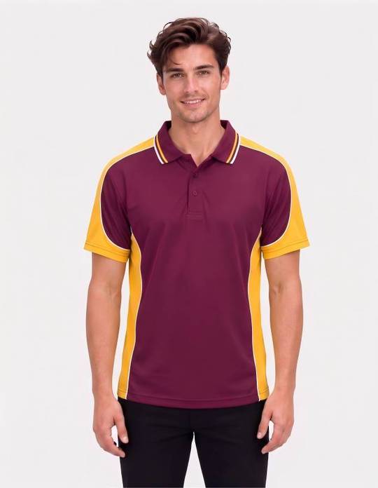 Be Seen Men's Polo Shirt With Striped Collar (BSP15)