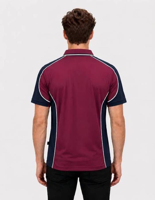 Be Seen Men's Polo Shirt With Striped Collar (BSP15)