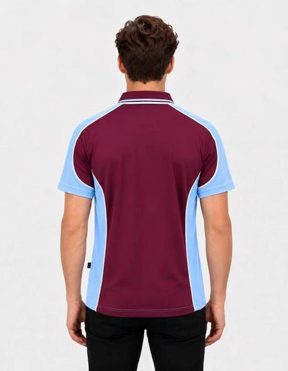 Be Seen Men's Polo Shirt With Striped Collar (BSP15)