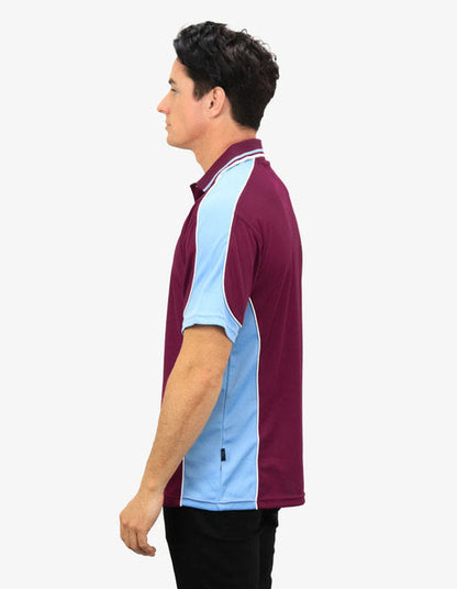 Be Seen Men's Polo Shirt With Striped Collar (BSP15)