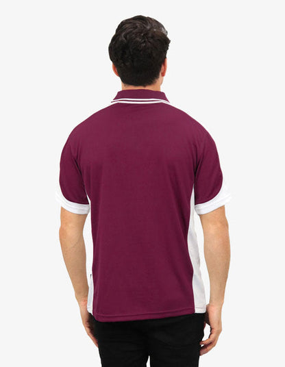 Be Seen Men's Polo Shirt With Striped Collar (BSP15)