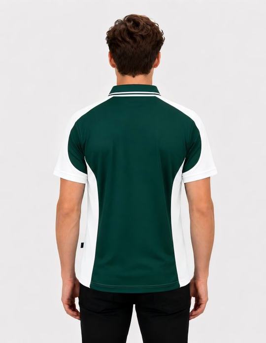 Be Seen Men's Polo Shirt With Striped Collar (BSP15)