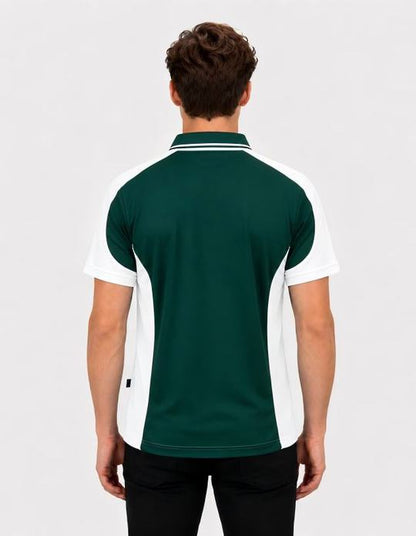 Be Seen Men's Polo Shirt With Striped Collar (BSP15)