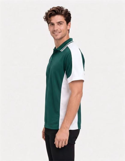 Be Seen Men's Polo Shirt With Striped Collar (BSP15)