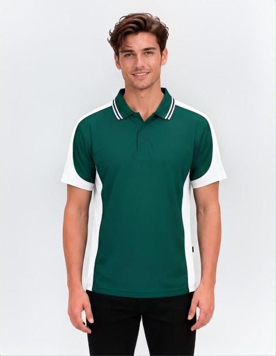 Be Seen Men's Polo Shirt With Striped Collar (BSP15)