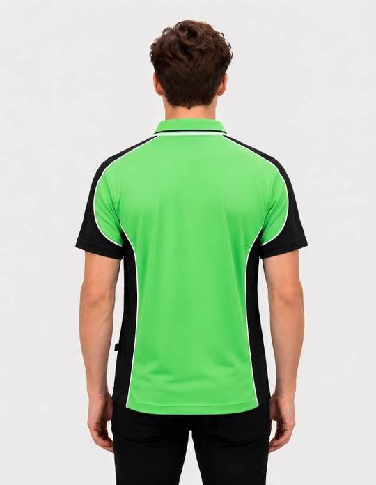 Be Seen Men's Polo Shirt With Striped Collar (BSP15)